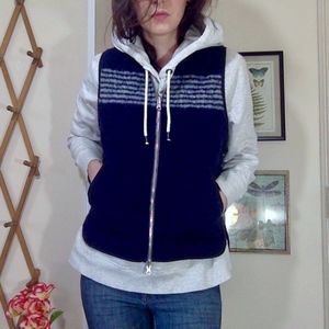 MADEWELL Blue Reversible Puffer Vest Size Small